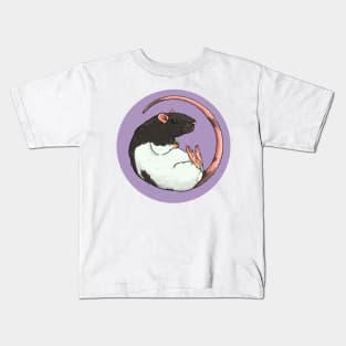 Darker Hooded Pet Rat Illustration Kids T-Shirt